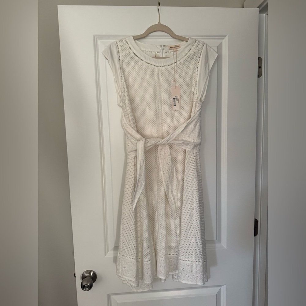 NWT Rebecca Taylor mixed eyelet dress